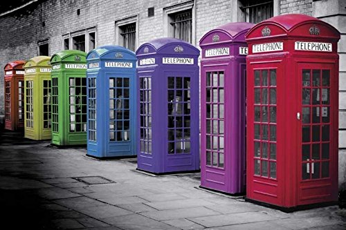 Póster MAXI POSTER Cabines de Londres (61x91.5cm) Grupo Erik Editores - Pósteres, impressões e arte visual - 61x91.5cm, papel 150gsm, cautchu, licença oficial