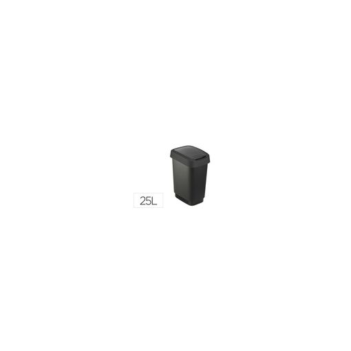 Caixote do Lixo ROTHOLINE Twist 25L Cinzento Rotho - Lixeiras e cestos de lixo - 25l, plástico, cinzento