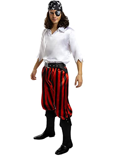 Fato de Homem DISFRAZZES Pirata Branco (Tam: M) Funiglobal - Brincadeira de faz de conta - pirata, branco, tamanho m