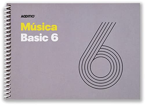 Caderno Musical ADDITIO Basic 6 (A5 - 50 Páginas) Additio - Cadernos e bloco de notas - plástico brilhante, papel FSC, A5, 50 páginas