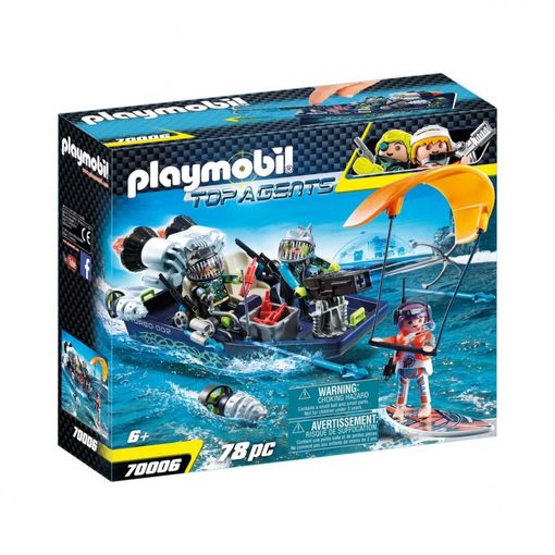 Playmobil Top Agents Team S.H.A.R.K. Harpoon Craft - 70006 (Jogos de Simulação) PLAYMOBIL - Conjuntos de brinquedos - arpão, rifles, lançadores de mísseis, parapente, kitesurf
