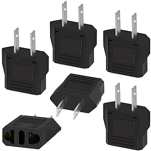 Adaptador BOIYITIOME (6 peças - Universal) BOIYITIOME - Inversores de energia - 6 peças, universal, 2 tomadas, 125/250 V