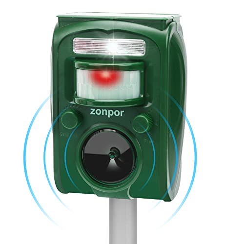 Repelente de Animais ZONPOR Ultrassônico Shenzhenshiwaailukejiyouxiangongsi - Controle de pragas - ultrassónico, sensor infravermelho, altifalante, luz LED estroboscópica