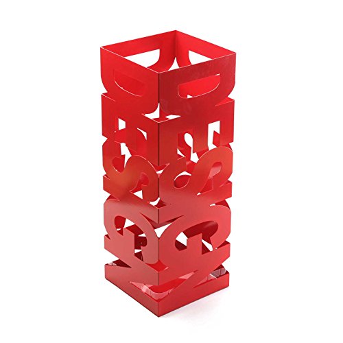 Porta-chuva VERSA DESIGN Rolo (Vermelho - Aço - 52 x 19 x 19 cm) VERSA - Suportes e racks para guarda-chuvas - vermelho, aço, 52x19x19cm