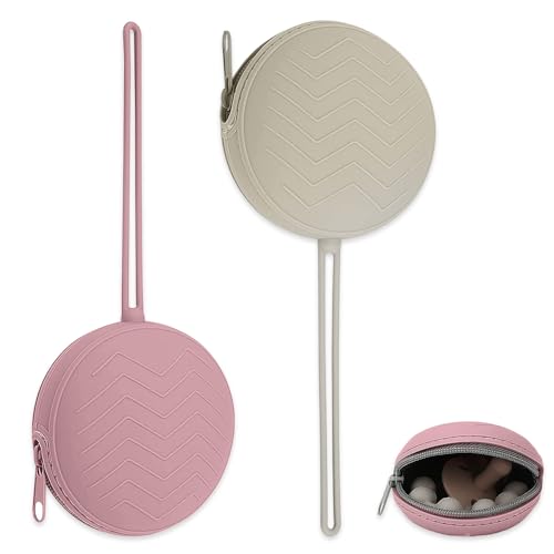 Porta-Chupetas MIZIKUU Silicone 2 Peças (Cinzento - Castanho) mizikuu - Cuidados com a higiene oral - silicone, 2 peças, cinzento, castanho