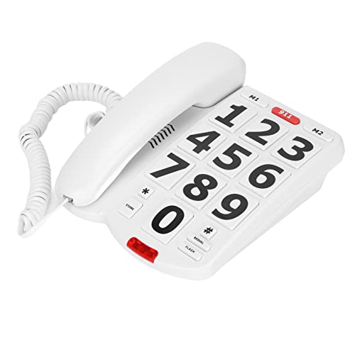 Telefone Fixo com Botões Grandes ANNADUE LD-265 Annadue - Telefones com fios - telefone fixo, botões grandes, annadue ld-265