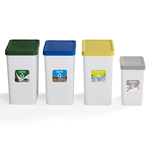 Caixa de reciclagem USE FAMILY 4 (Plástico - Preto) USE FAMILY - Lixeiras e cestos de lixo - reciclável, plástico, preto