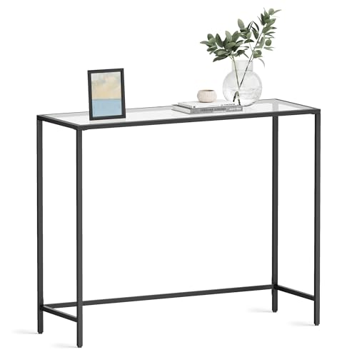 Mesa de Centro VASAGLE 2U (Preto - Metal e Vidro - 68.5x36x46 cm) VASAGLE - Conjuntos de móveis - preto, metal, vidro, 68.5x36x46 cm
