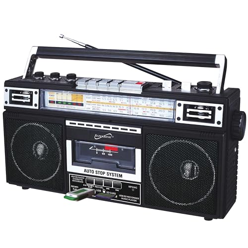 Rádio SUPERSONIC SC-3201BT (Preto - Digital - FM/AM/Bluetooth) SuperSonic - Sistemas estéreo - preto, digital, fm, am, bluetooth