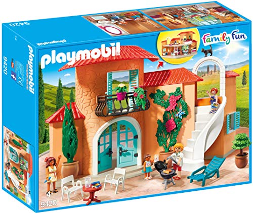 Playmobil 9420 Casa de Férias Família Divertida PLAYMOBIL - Conjuntos de brinquedos - praia, barbear, piscinas, quarto, cozinha
