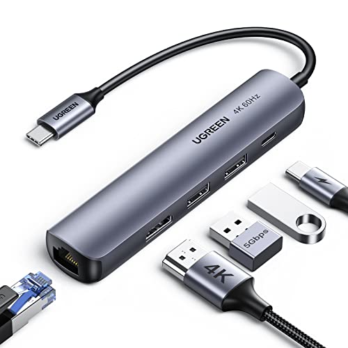 Hub UGREEN Us322 C 4K Hdmi + Ethernet + Usb . - Concentradores usb e firewire - usb-c, hdmi, ethernet lan, 2 usb 3.0, plug & play, 4k