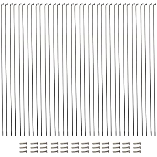 Vincita 36 Peças 14G J Bend Bicicleta Rodas de Aço Inoxidável 254Mm 294Mm com Pés de Latão para Rodas VINCITA - Aros e rodas para veículos automotores - 36 peças, 14g, aço inoxidável, 254mm, 294mm