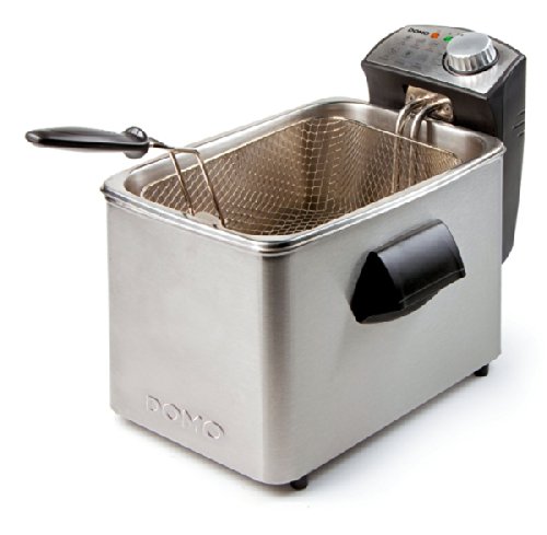 Fritadeira Elétrica DO456FR (Capacidade: 2,5 L) Domo - Fritadeiras - 2,5 l, aquecimento rápido, proteção sobreaquecimento, descongelação automática