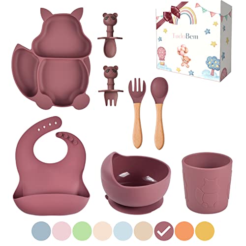 Conjunto de Refeição para Bebé TUDO BEM em Silicone TudoBem - Roupa - silicone, 8 peças, primeiros bites, design moderno