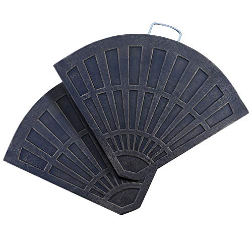Conjunto de 2 Peças Base para Guarda-Sol Outsunny | 66 x 47 x 4,2 cm - Castanho Outsunny - Bases para guarda-sóis de exterior - 2 peças, 66x47x4.2cm, castanho