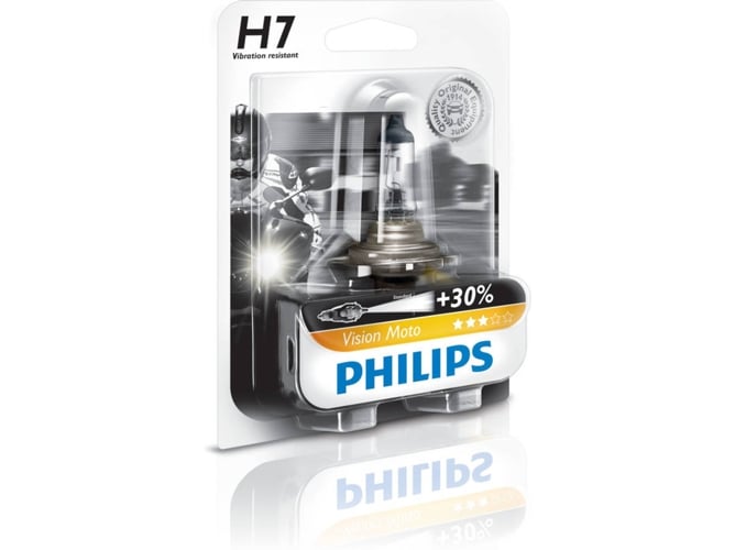 Lâmpada para Faróis PHILIPS VISION Moto 12972PRBW Philips - Iluminação de veículo a motor - h7, largas curtas