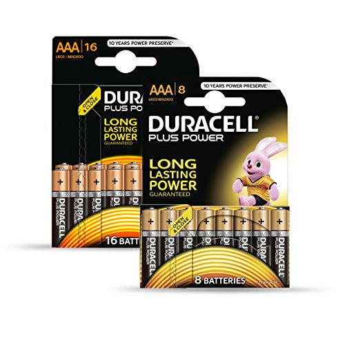Pilhas DURACELL Pilhas Plus Micro AAA LR03 (1 Unidade) Duracell - Baterias - alcalino, 1,5 V, AAA, lr03