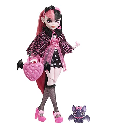 Boneca MONSTER HIGH Draculaura (Idade Mínima Recomendada: 4 anos) Mattel - Brinquedos - Draculaura, 15 cm, articulados, pvc