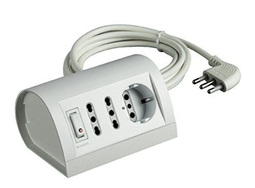 Extensão Elétrica BTICINO S3711DB (3 Tomadas - Tipo F - Branco) bticino - Fios e cabos elétricos - 3 tomadas, interruptor luminoso, proteção infantil, saídas Schuko
