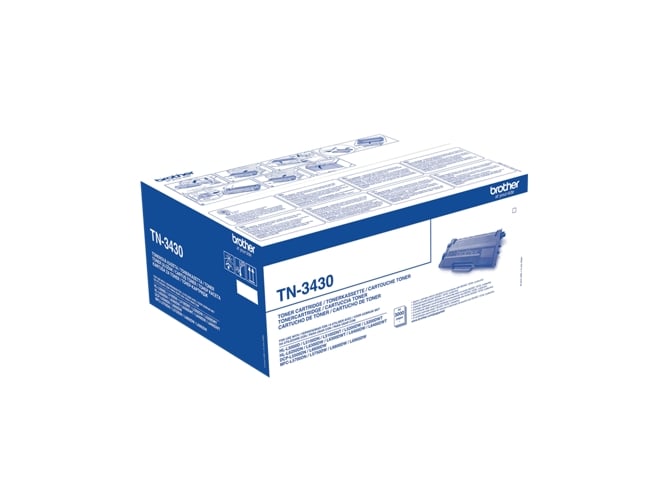 Brother Tn-3430 Preto 1 Unidades (Consumível Informática e Tel.) Brother - Cartuchos de toner e jato de tinta - preto, brother hl-l5000d, hl-l5100dn, hl-l5200dw