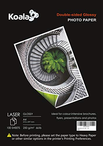Papel Fotográfico Laser Duplo Koala A4 250G/M² 100 Folhas Koala - Papel de impressora e copiadora - papel fotográfico, laser duplo, koala, a4, 250g/m², 100 folhas