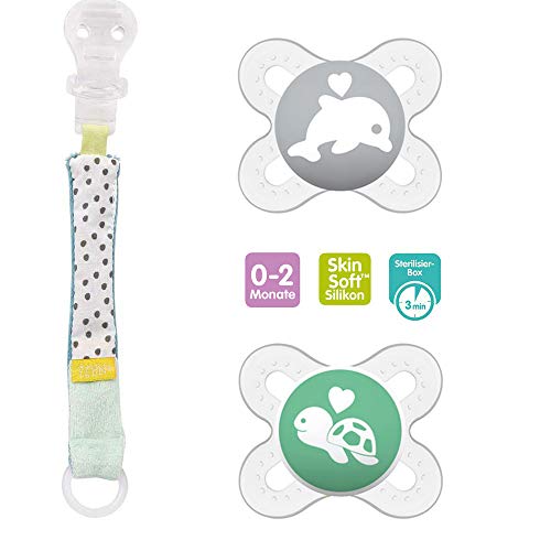 Chupeta MAM Silicone (0-2 meses - Multicor) M&A - Cuidados com a higiene oral - silicone, 0-2 meses, multicor