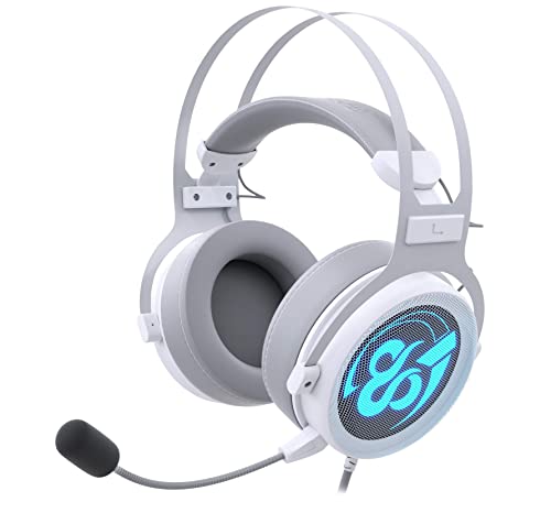 Auscultadores Gaming NEWSKILL GAMING NS-HS-KIMERA-V2-IVO (Com fio - Com Microfone - Branco) Newskill - Fones de ouvido e headsets - gaming, microfone, com fio, branco
