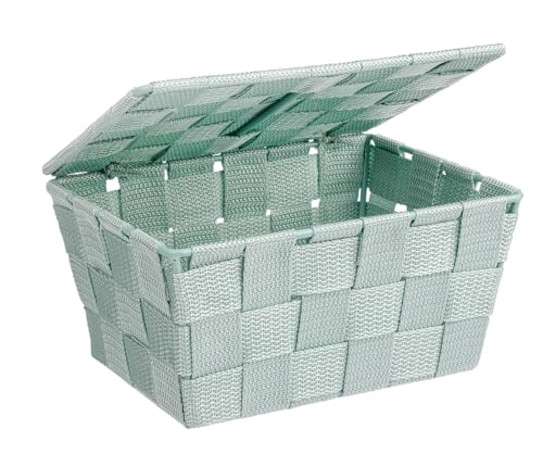 Cesto de Banho WENKO Adria com tampa (Verde) Wenko - Decoração - acessórios, moderno, verde, compacto