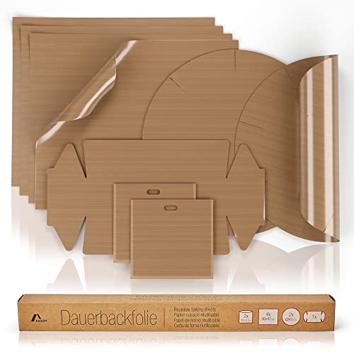 Conjunto de 10 Papéis para Forno AMAZY (9 Unidades) Amazy - Papel Manteiga - 10 papéis, retangular, redondo, tostadora, bandeja