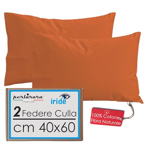 Conjunto de Lençóis PERLARARA Iride 40X60 Cama Infantil (Laranja) PERLARARA - Roupa de cama e cama - lençóis, cama infantil, laranja, algodão