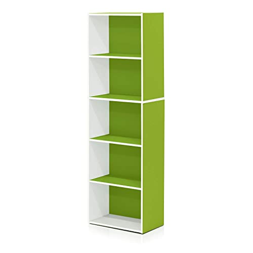 Estante FURINNO (MDF - Branco e Verde) Furinno - Estantes e prateleiras de pé - estante, furinno, MDF, branco, verde