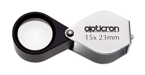 Lupa OPTICRON 15X23 (Borras de lentes) Opticron - Lupas - 15x23, metal, dobradas, entomologia