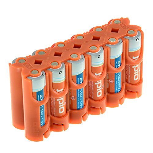 Caixa de Bateria JUPIO JPC0010 | Preto, Laranja Jupio - Baterias - 12 pilhas, aa, plástico, preto, laranja