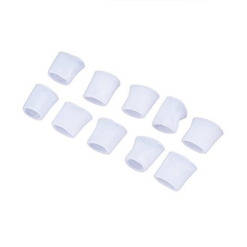 Protetor de Dedos de Silicone 5 Pares Zócalo Abierto Branco ROSENICE rosenice - Separadores de dedos - silicone, 5 pares, zócalo aberto, branco