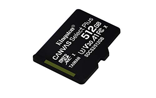 Cartão de Memória MicroSD KINGSTON SDCS2 (512 GB - 100 MB/s) Kingston - Cartões de memória flash - 512 GB, microsd, Classe 10, 100 MB/s
