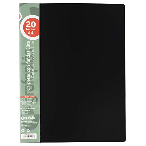 Pasta GRAFOPLAS Elite (A4 - Preto - Polipropileno) Grafoplás - Pastas e capas de relatório - a4, polipropileno, transparente, indicadores