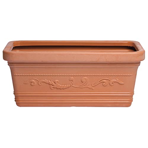 Floreira de Resina Saturnia Terra Cotta 80X40Cm SATURNIA - Móveis de exterior - resina, terra cotta, 80x40cm