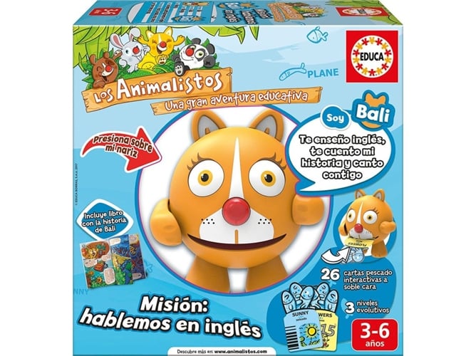 Livro Interativo EDUCA BALI LA GATITA (Idade Mínima: 3) Educa Borrás - Jogos - interativo, 3 anos, alfabeto, números