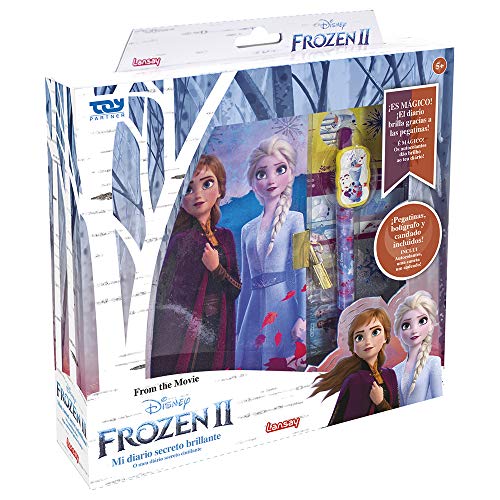 Caderno de Desenhos FROZEN 2 Secret Diary Lansay - Cadernos e bloco de notas - fecho especial, autocolantes, tampa secreta, 64 páginas