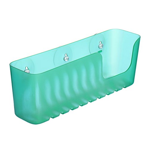 Cesto Organizador de Banho TATAY Verde (Plástico - 30x9.5x11 cm) TATAY - Armazenamento industrial - plástico, 30x9.5x11 cm, ventosas, verde