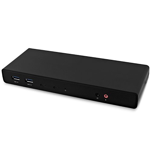 V7 UCDDS-1E USB 3.0 (3.1 Gen 1) Type-C Preto base & duplicador de portas V7 - Estações de acoplamento para laptops - usb 3.0, type-c, preto, duplicador