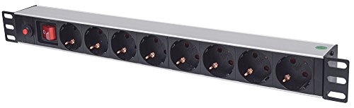PDU INTELLINET 713986 8 Tomadas CA 1U Alumínio Preto Intellinet - Filtros de linha e supressores de surtos - 8 tomadas, 2500 W, 230 v, proteção contra sobrecarga
