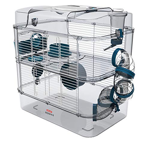 Casa para Roedores ZOLUX RODY3 DUO Azul Zolux - Habitats e gaiolas para pequenos animais - dupla, 5 tubos, plástico, polipropileno