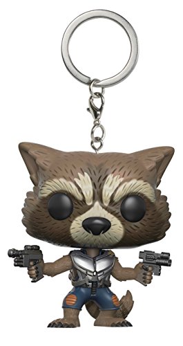 Figura FUNKO POP! Keychain: Guardians of The Galaxy - Rocket Raccoon Funko - Porta-chaves - Rocket Raccoon, guardians of the galaxy, vinil, 5 cm