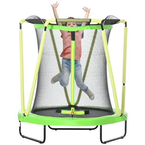 Trampolim ZONEKIZ Elástica Infantil (140 cm) SPANISH AOSOM - Trampolins - 140 cm, infantil, seguro, interior exterior