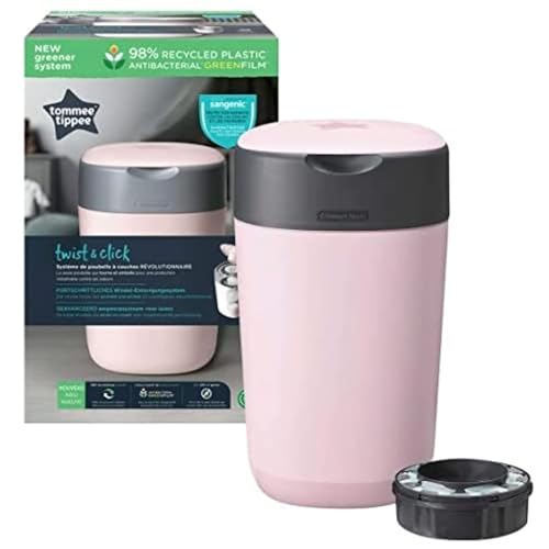 Caixa de Armazenamento de Fraldas Tommee Tippee Twist & Click | Rosa (Puericultura - Refeição) Tommee Tippee - Acessórios de contenção de resíduos - fraldas, rosa, puericultura
