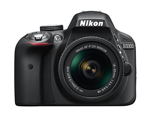 Kit Nikon D3300 + AF-P Nikkor 18-55mm f/3.5-5.6G ED VR Nikon - Peças e acessórios para câmeras - kit, nikon d3300, af-p nikkor 18-55mm, f/3.5-5.6g ed vr, câmera digital slr, sensor dx