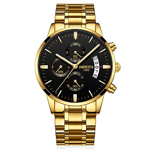 Relógio Homem 3 Sub-Dials Cronógrafo Calendário QPZQ Joeyan - Relógios - cronógrafo, calendário, 3 sub-dials, aço inoxidável