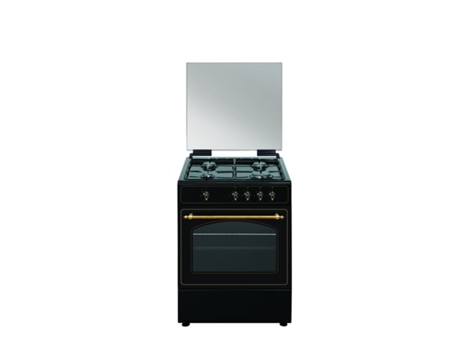 Placa de Gás VitroKitchen RU6060B | Preto (Placas de Cozinha) Vitrokitchen - Eletrodomésticos de cozinha - gás, 4 bocas, preto, controlo giratório