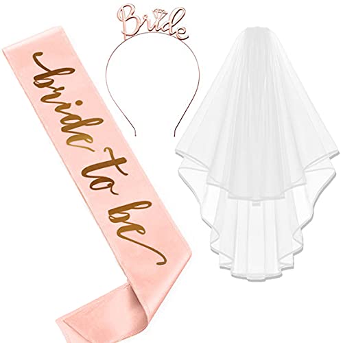 Kit de Festa de Casamento BRIDE TO BE 3 Peças L-A - Chapéus de festa - festa, casamento, 3 peças